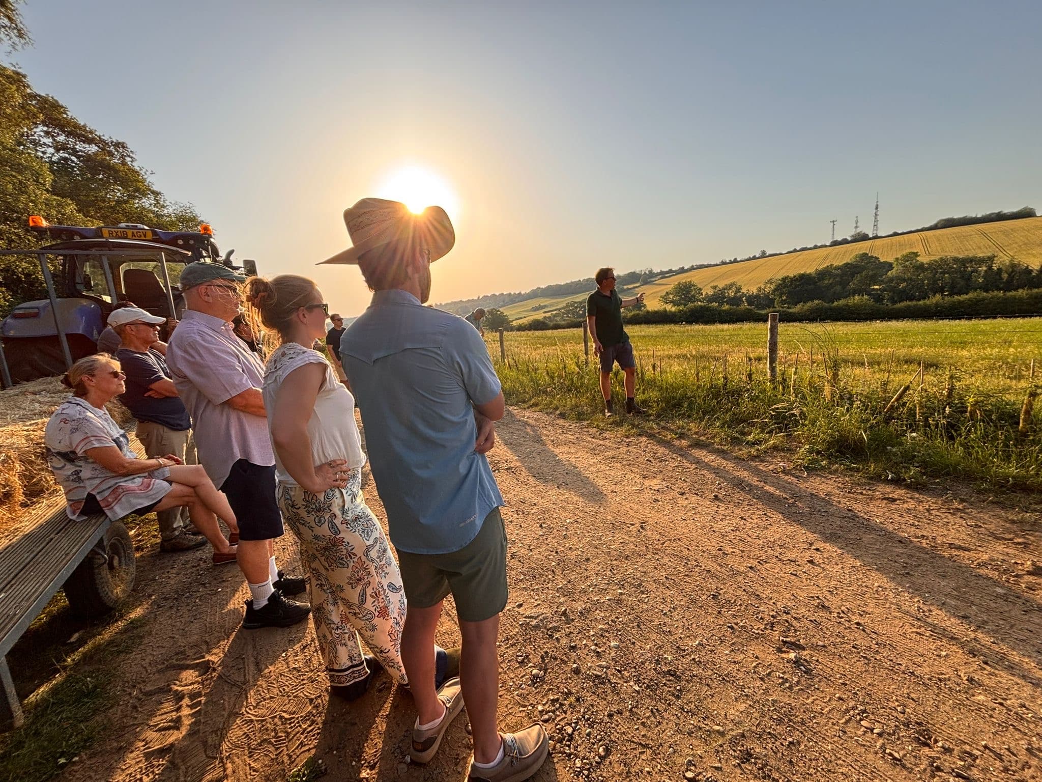 Surrey Farming Cluster farm walk at golden hour